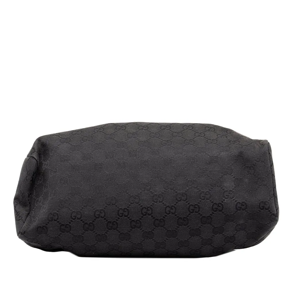 Gucci GG Canvas Wood Frame Handbag Black Very good - Inside View
