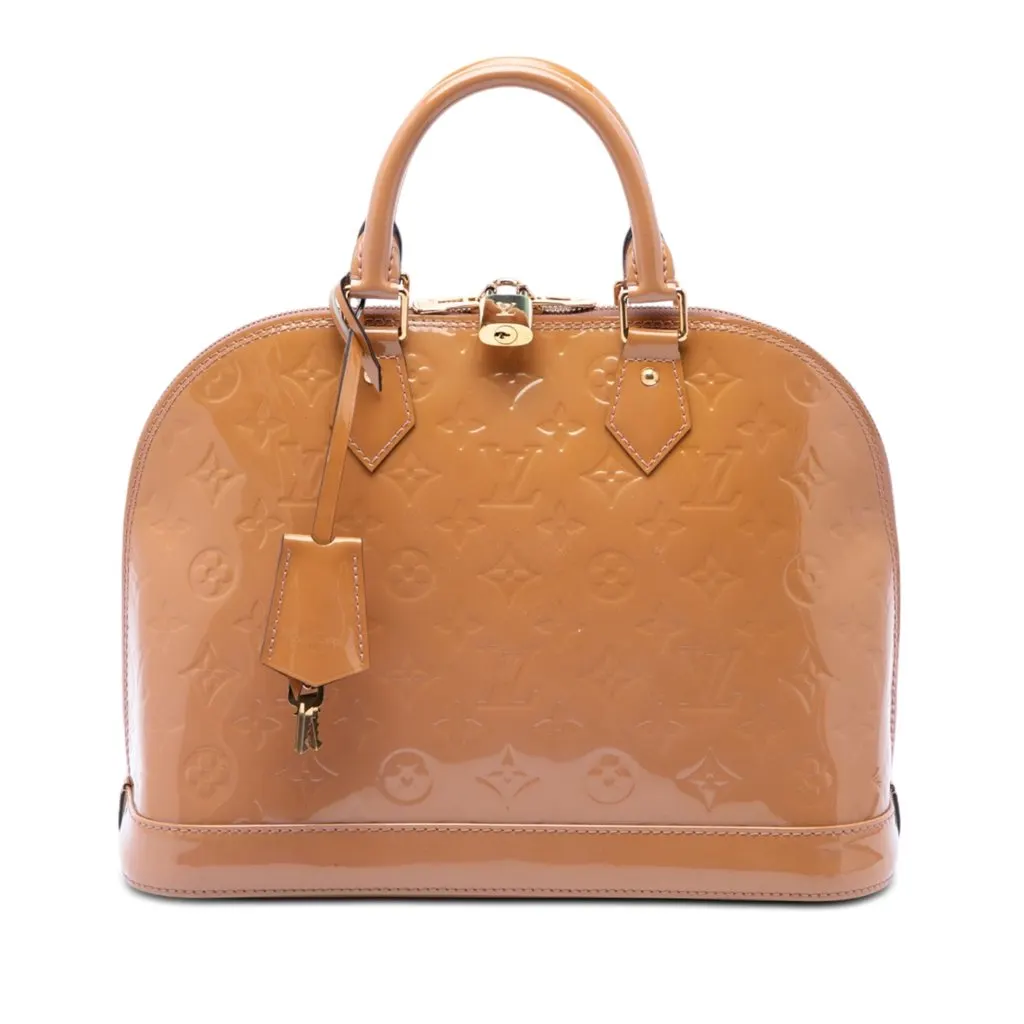 Louis Vuitton Monogram Vernis Alma PM Brown Leather Very good - Front View