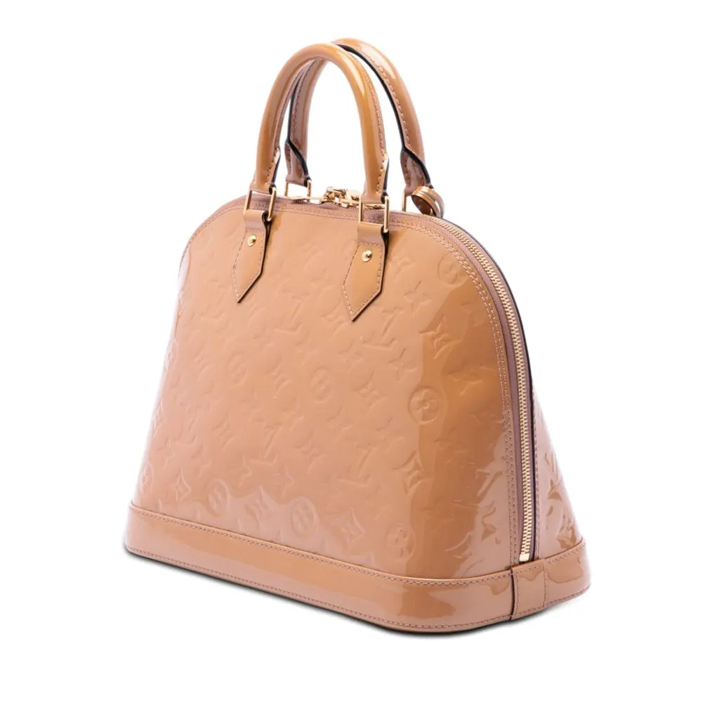 Louis Vuitton Monogram Vernis Alma PM Brown Leather Very good - Back View