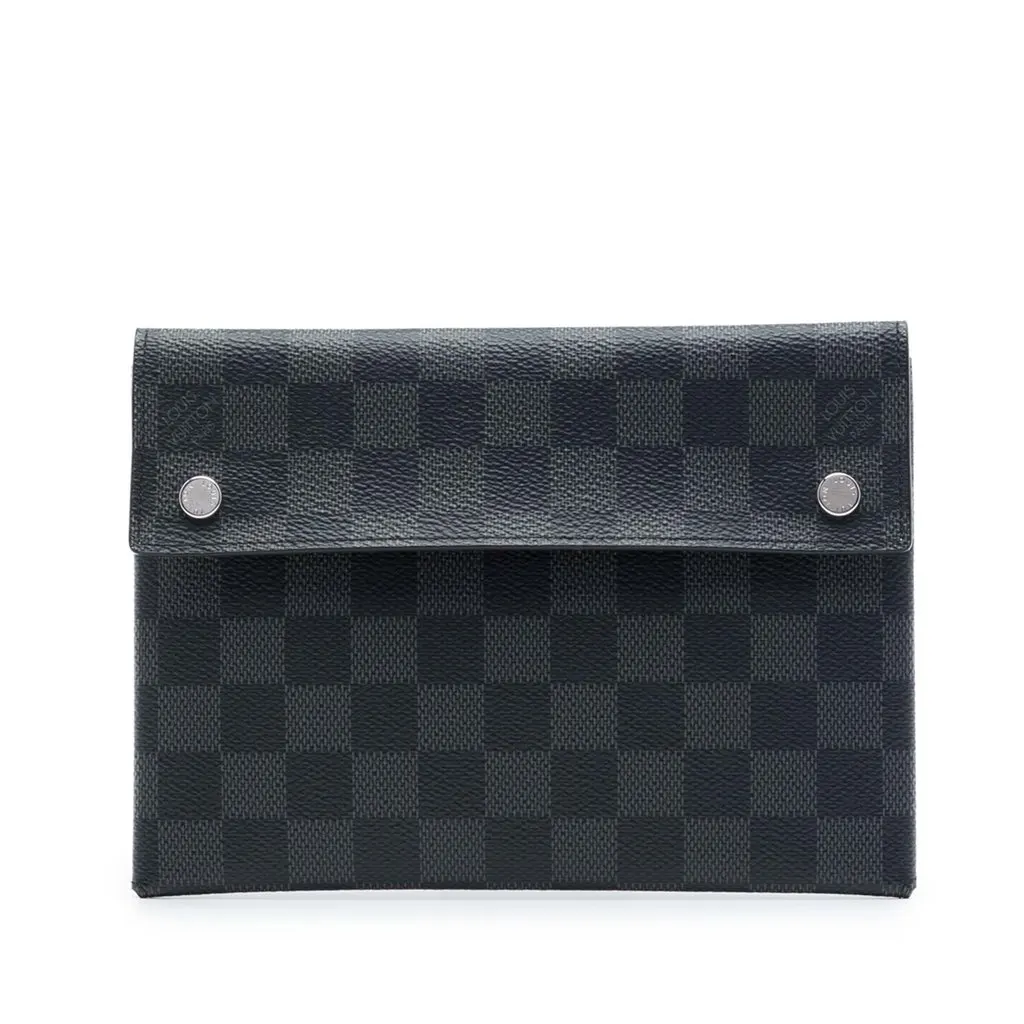Louis Vuitton Damier Graphite Alpha Pochette MM Black Very good - Front View
