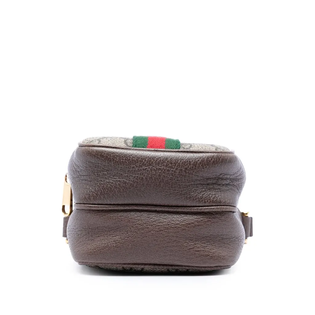 Gucci GG Supreme Web Ophidia Double Zip Crossbody Beige Very good - Inside View