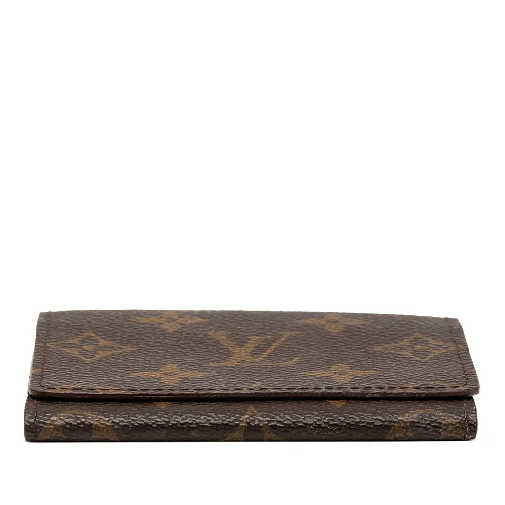 Louis Vuitton Monogram Envelope Business Card Holder Brown Very good - Inside View
