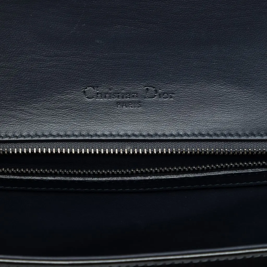 Dior Medium Patent Microcannage Diorama Flap Black Leather Good - Box View