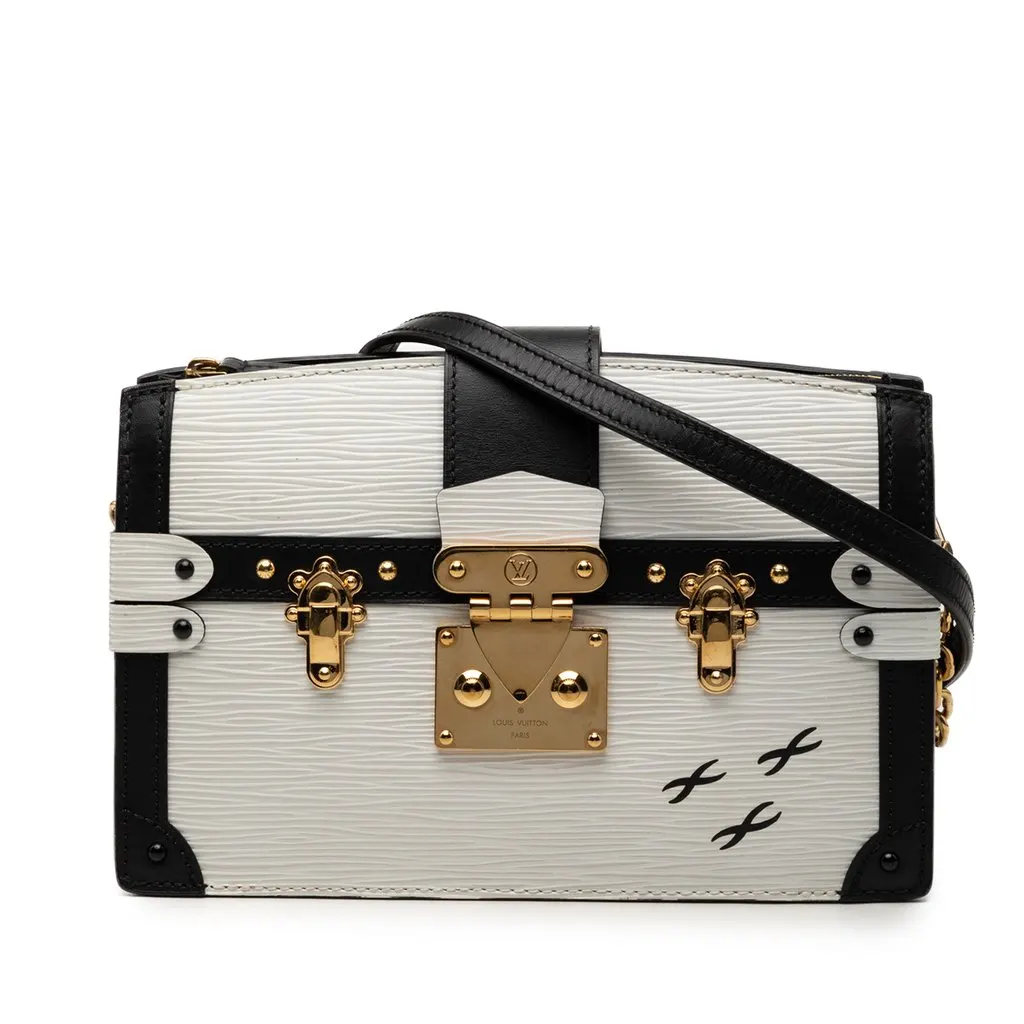 Louis Vuitton Epi Trunk Clutch White Leather Very good - Front View