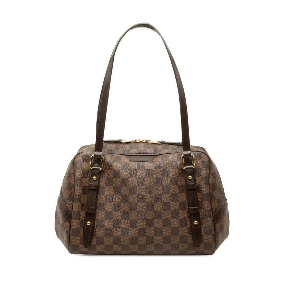 Louis Vuitton Damier Ebene Rivington PM Brown Canvas Good - Front View