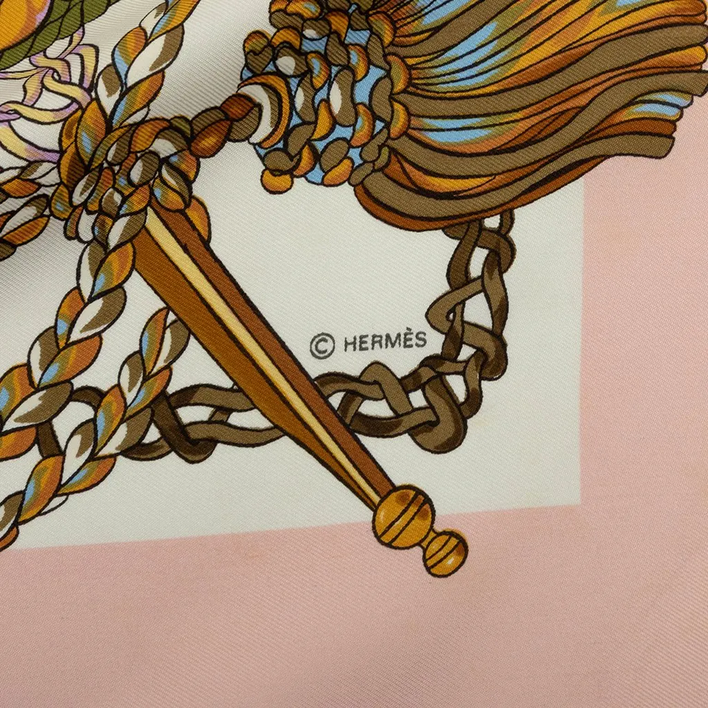 Hermès Le Timbalier Silk Scarf 90 Pink Very good - Box View
