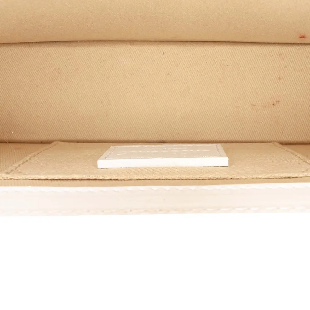 Jacquemus Smooth Calfskin Le Chiquito Long White Leather Good - Model View