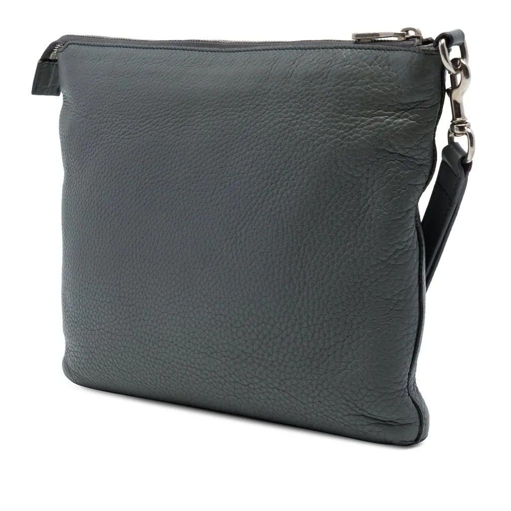Gucci Calfskin Soho Clutch Grey Leather Good - Back View