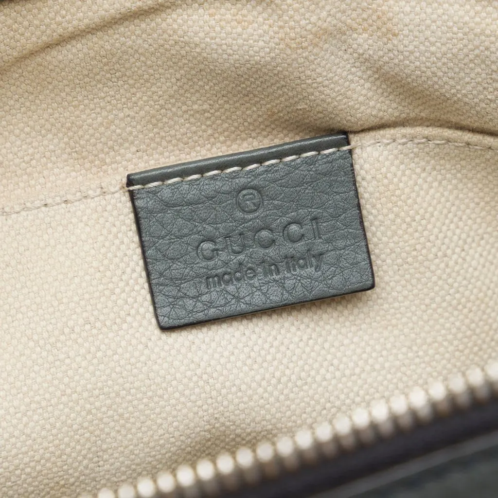 Gucci Calfskin Soho Clutch Grey Leather Good - Box View