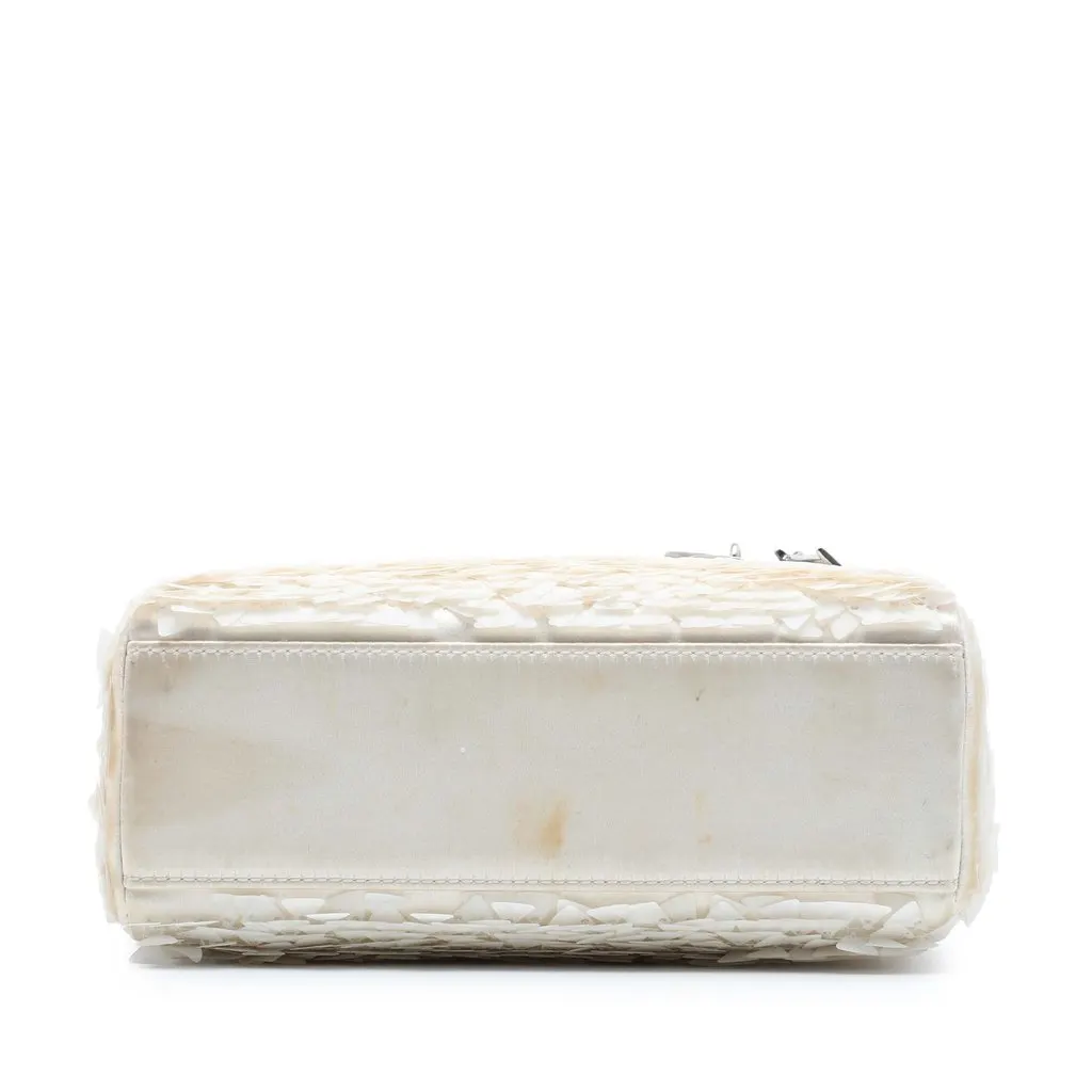 Dior Mini Satin Embellished Lambskin Lady Dior White Leather Very good - Inside View
