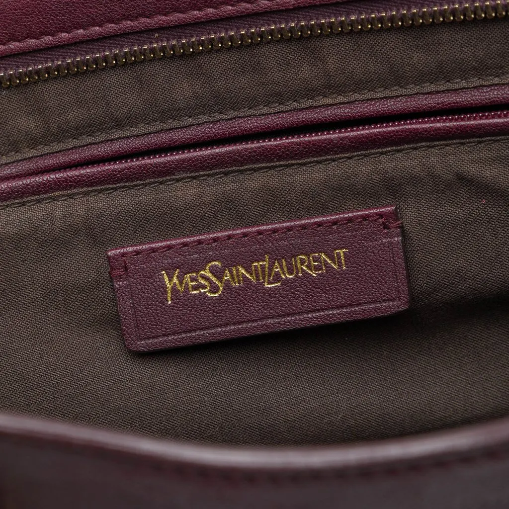 Saint Laurent Medium Leather Cabas Chyc Satchel Red Leather Very good - Box View