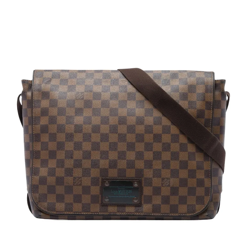 Louis Vuitton Damier Ebene Brooklyn GM Brown Canvas Good - Front View