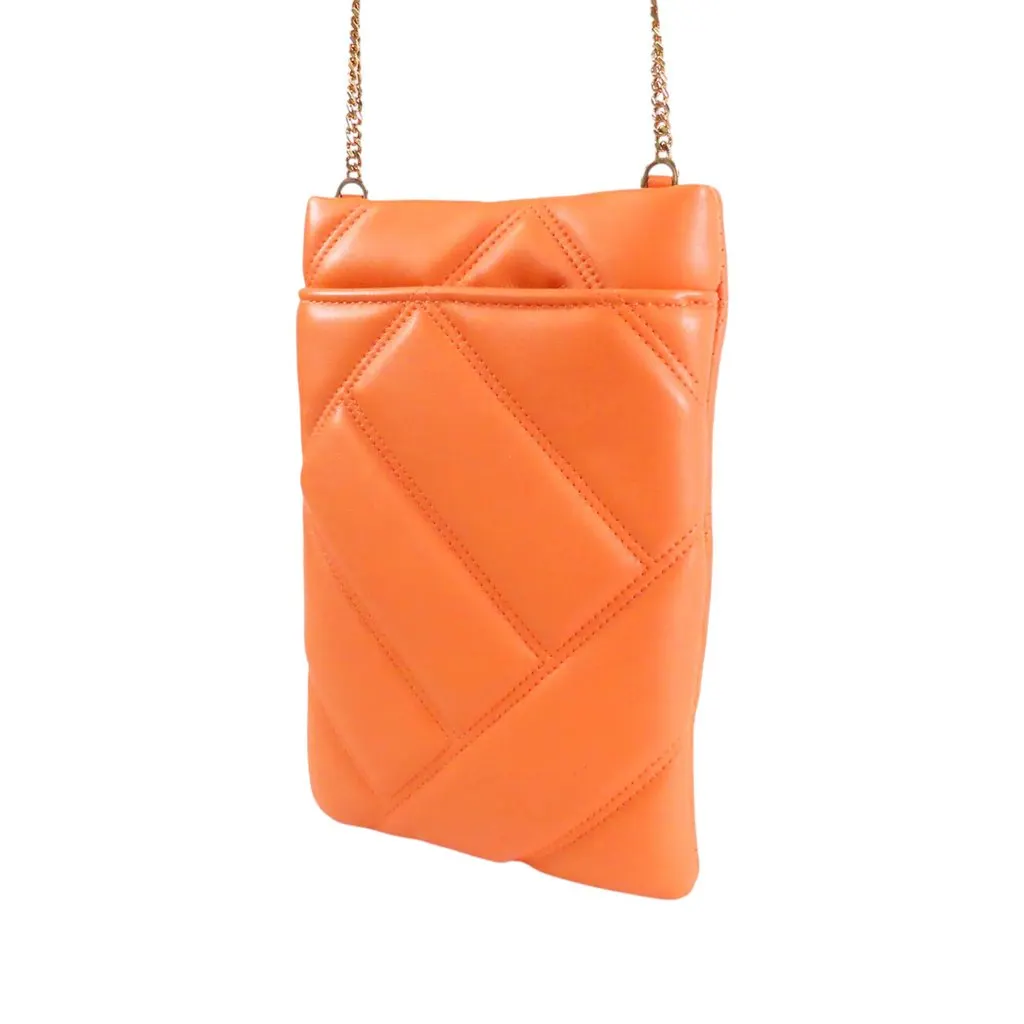 Bvlgari Leather Serpenti Cabochon Phone Case Crossbody Orange Leather Very good - Back View