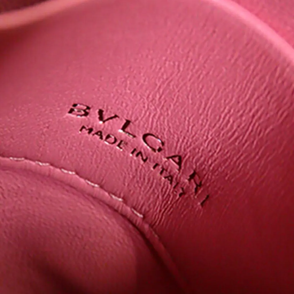 Bvlgari Leather Serpenti Cabochon Phone Case Crossbody Orange Leather Very good - Box View