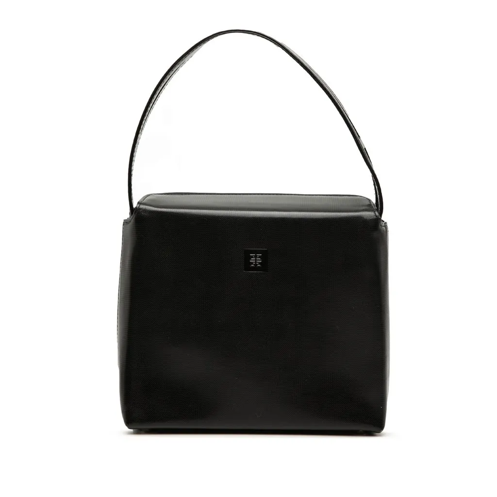 Givenchy Leather Anastasia 4G Logo Top Handle Bag Black Leather Good - Front View