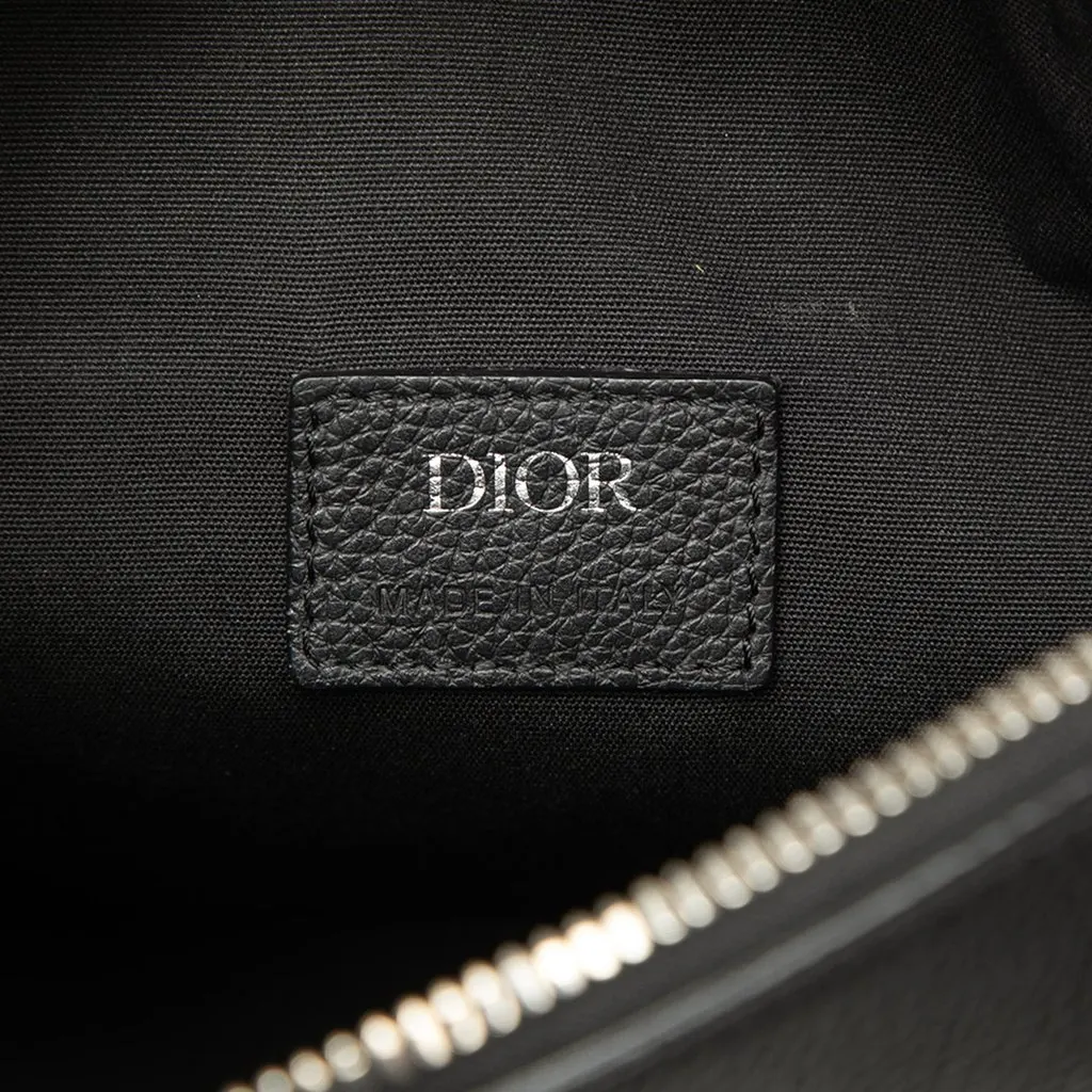 Dior Grained Calfskin Saddle Crossbody Black Leather Very good - Box View