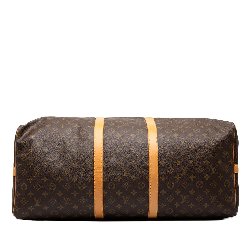 Louis Vuitton Monogram Keepall Bandouliere 60 Brown Canvas Good - Inside View