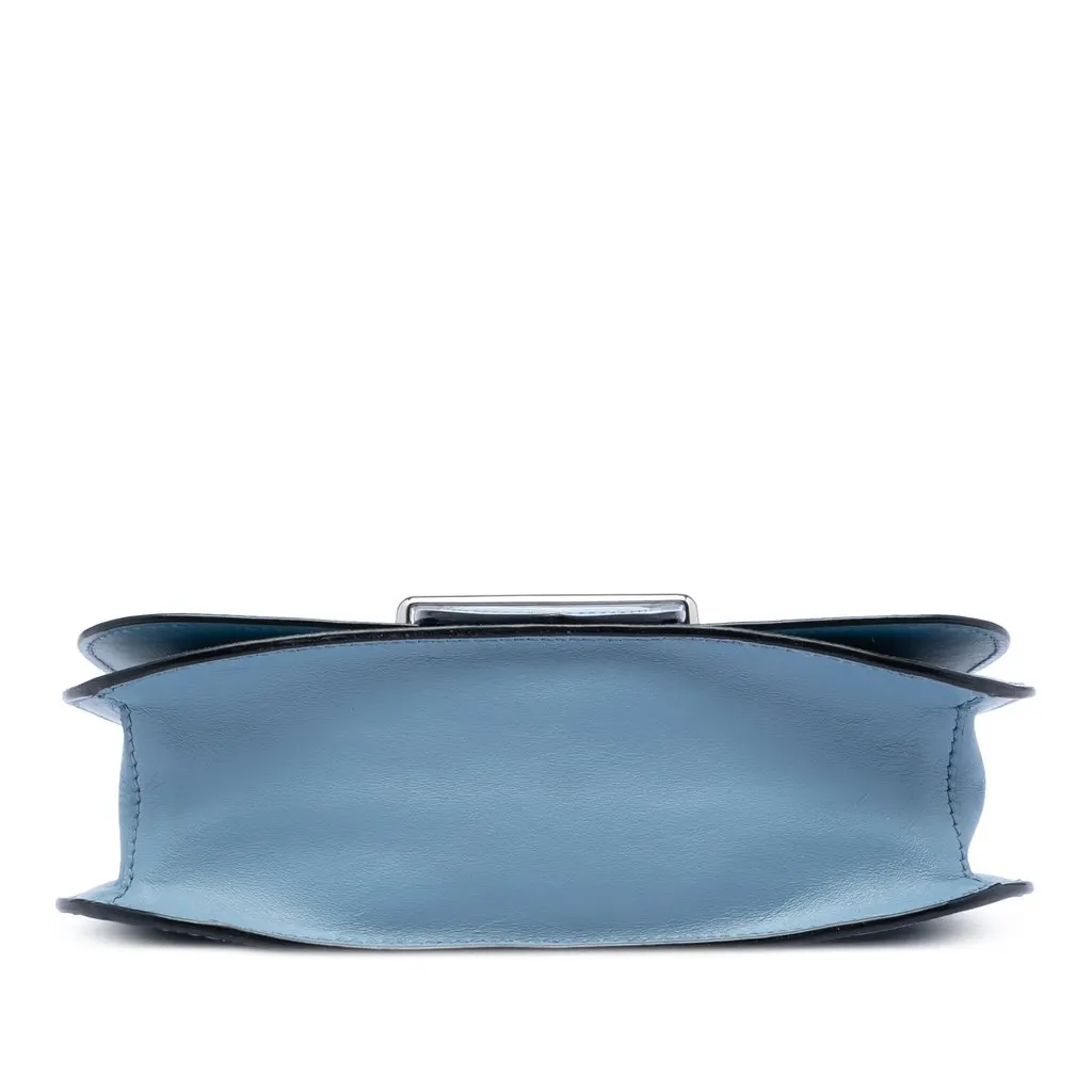 Prada Mini Saffiano Sidonie Crossbody Blue Leather Very good - Inside View