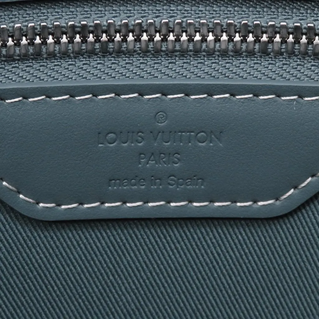 Louis Vuitton Monogram Washed Denim Weekend Tote Blue Very good - Box View