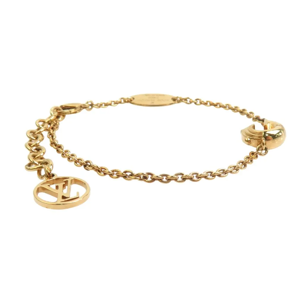 Louis Vuitton Gold Plated LV & Me Letter G Bracelet Gold Metal Very good - Back View