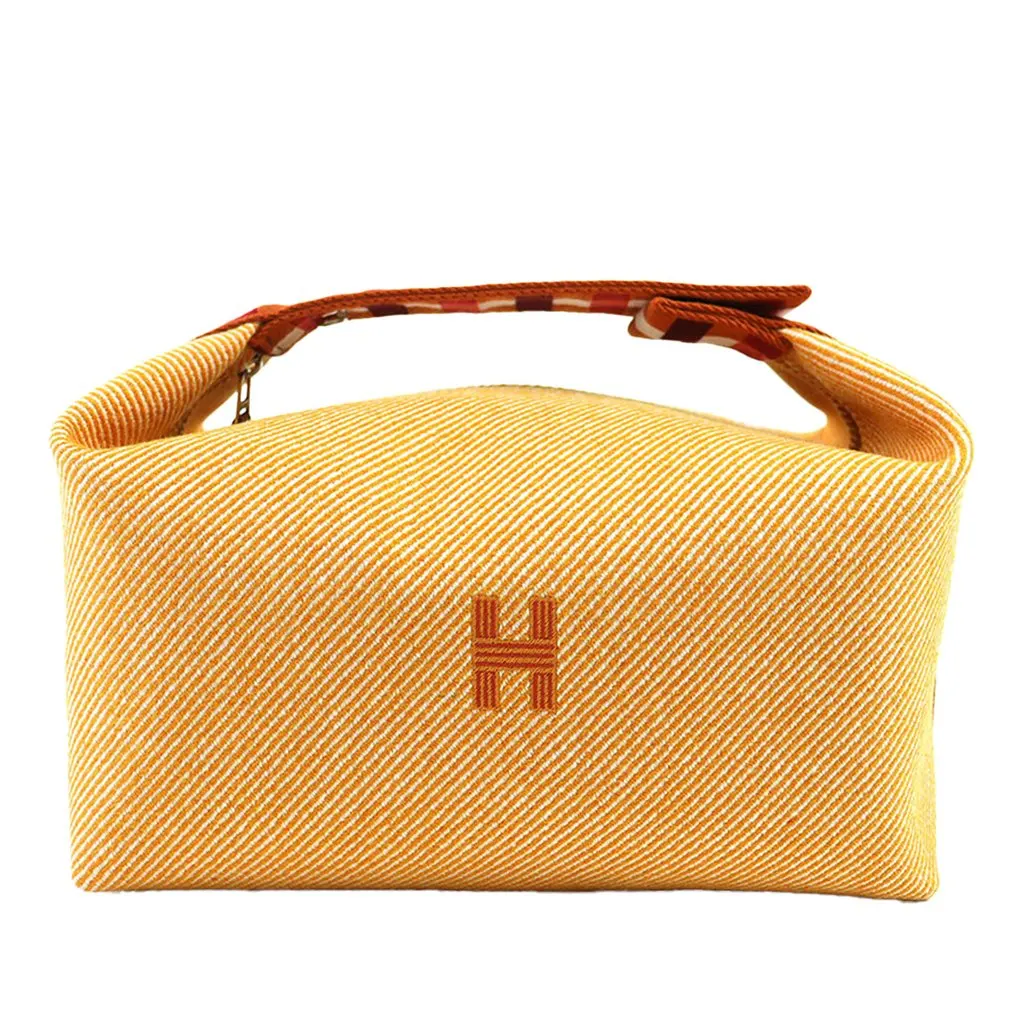 Hermès Large Wool Bride A Brac Au Carre Case Orange Never worn - Front View