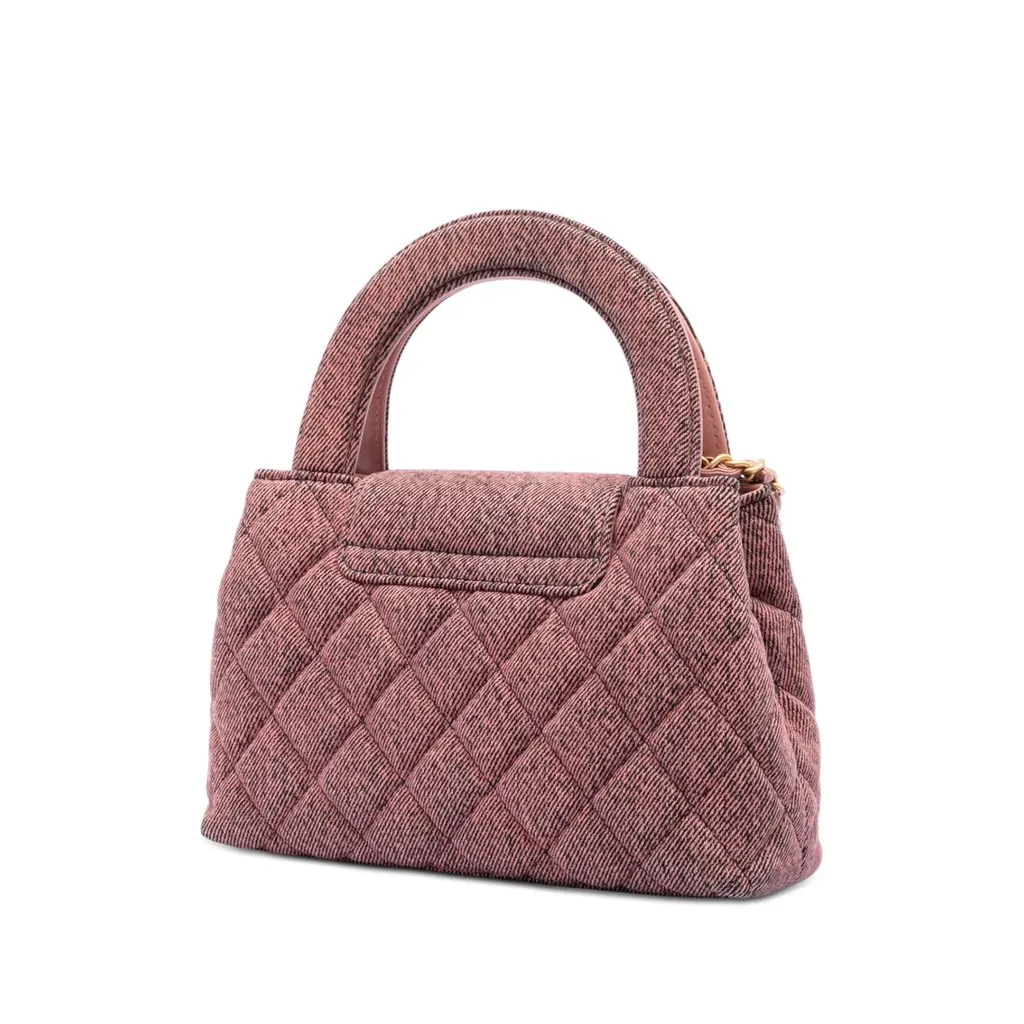 Chanel Nano Washed Denim Kelly Shopper Bag Pink Very good - Back View