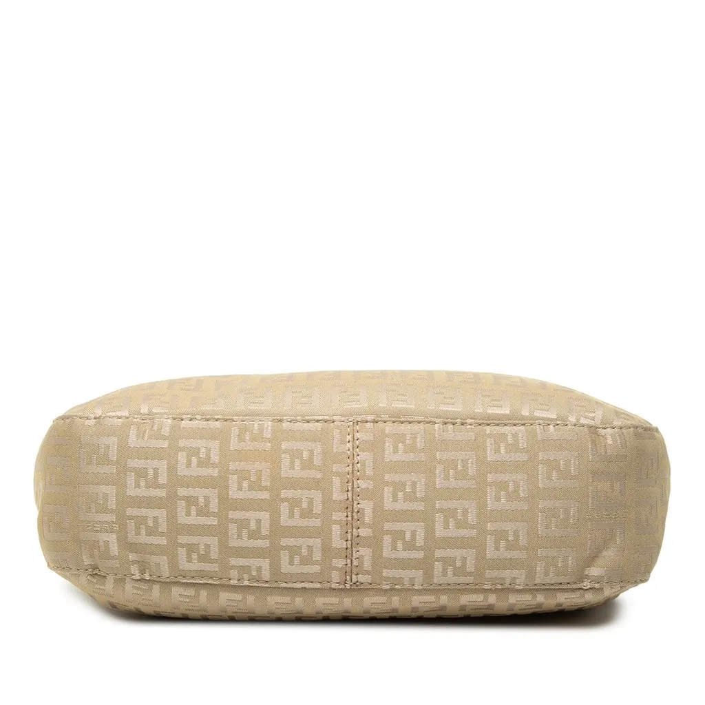 Fendi Zucchino Canvas Shoulder Bag Beige Very good - Inside View