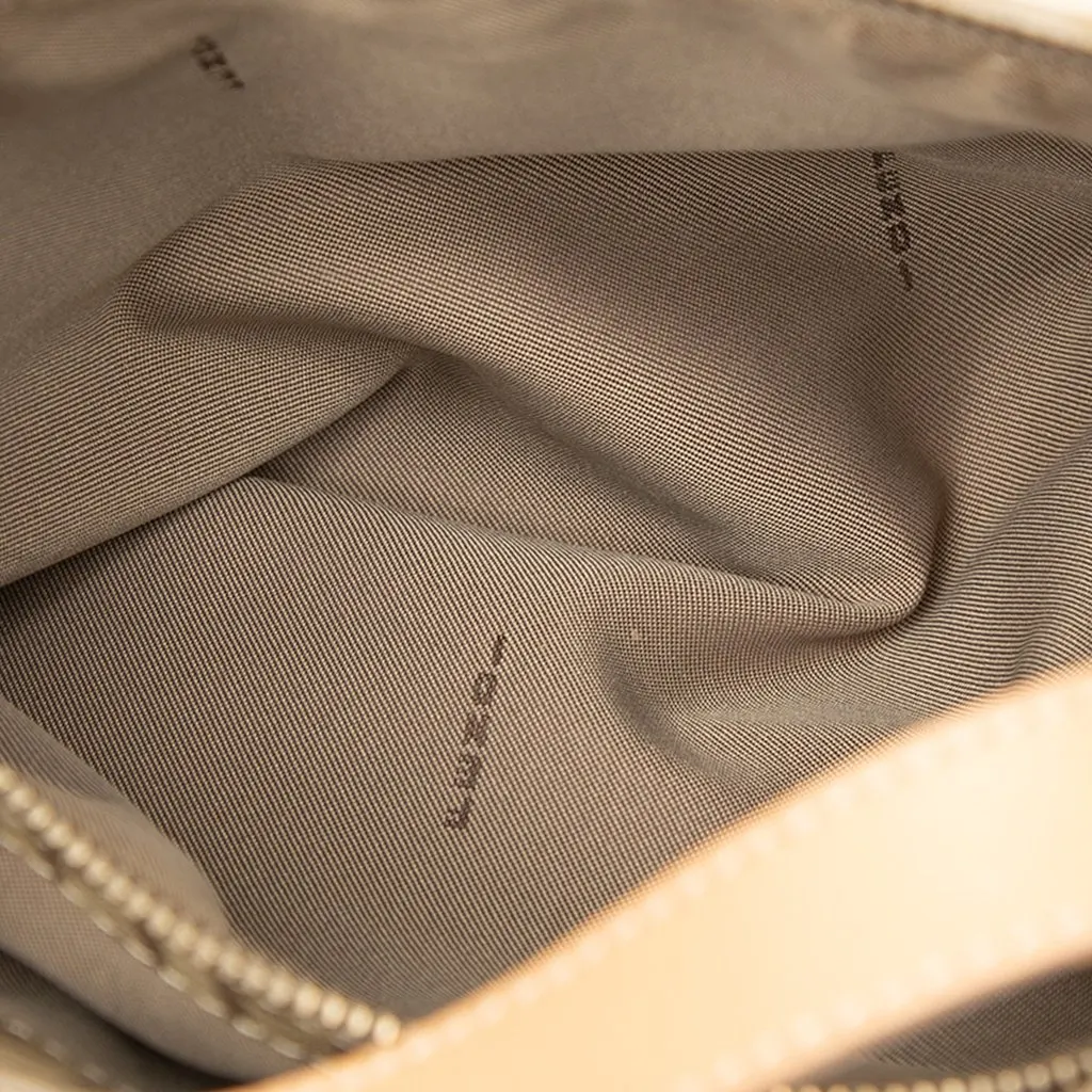 Fendi Zucchino Canvas Shoulder Bag Beige Very good - Model View