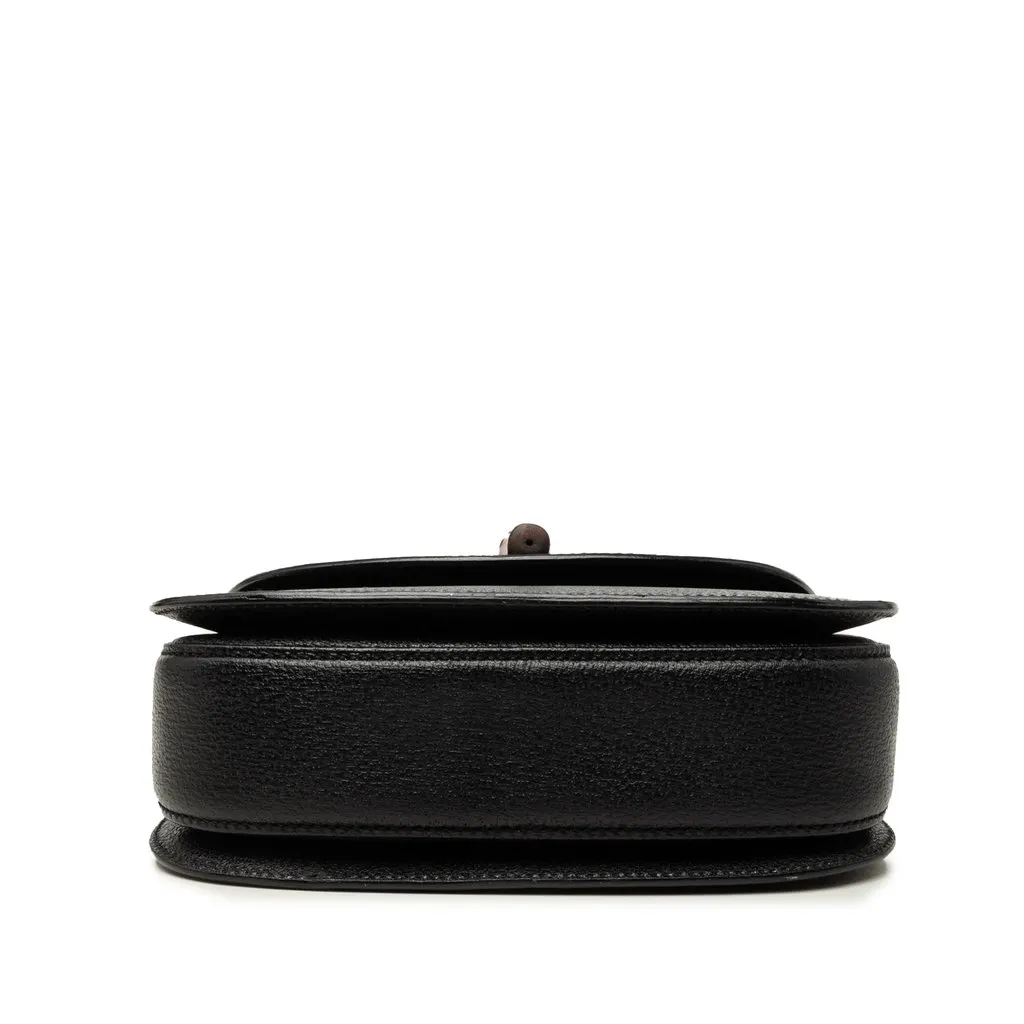 Gucci Small Grained Calfskin Bamboo Night Black Leather Very good - Inside View