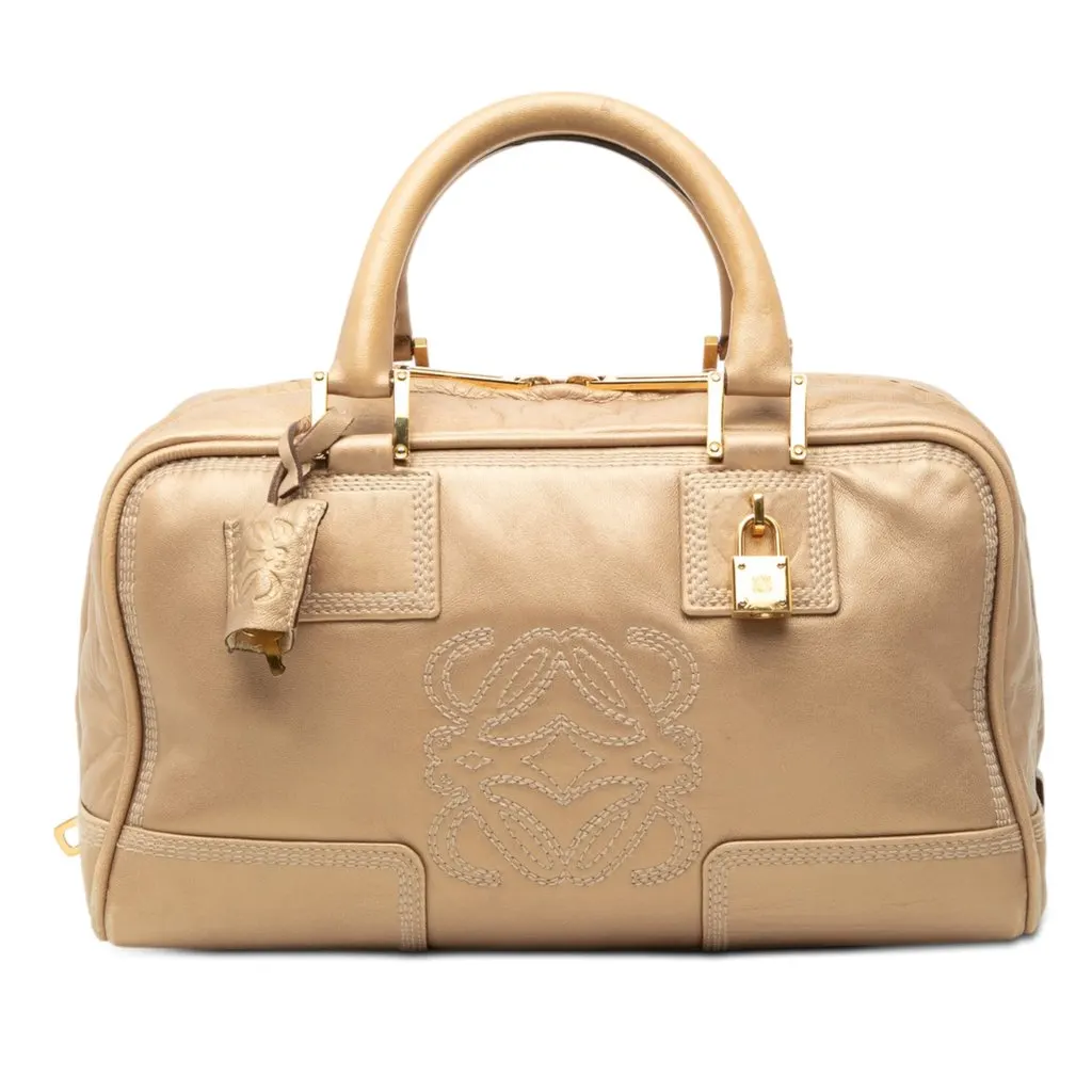 LOEWE Metallic Leather Amazona 28 Gold Leather Very good - Front View
