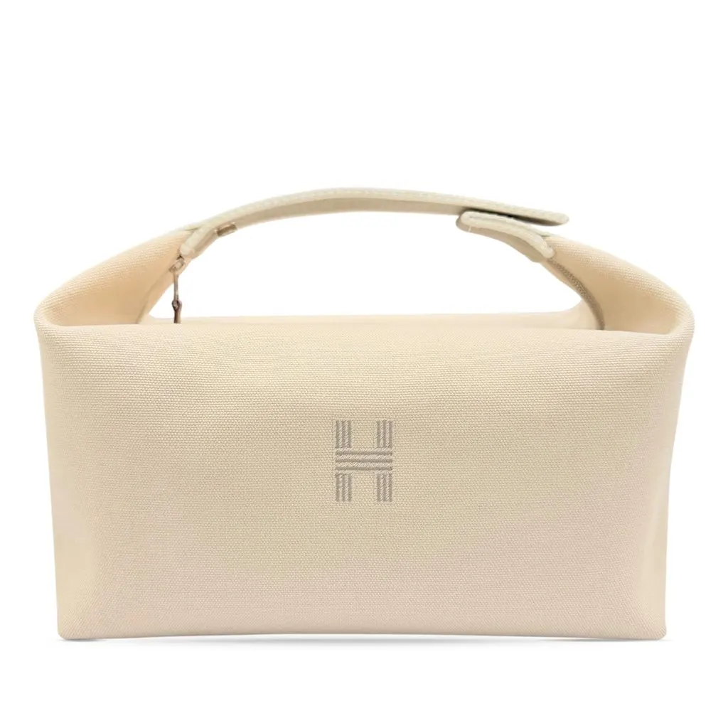 Hermès Large Toile Bride A Brac Case Brown Never worn - Front View
