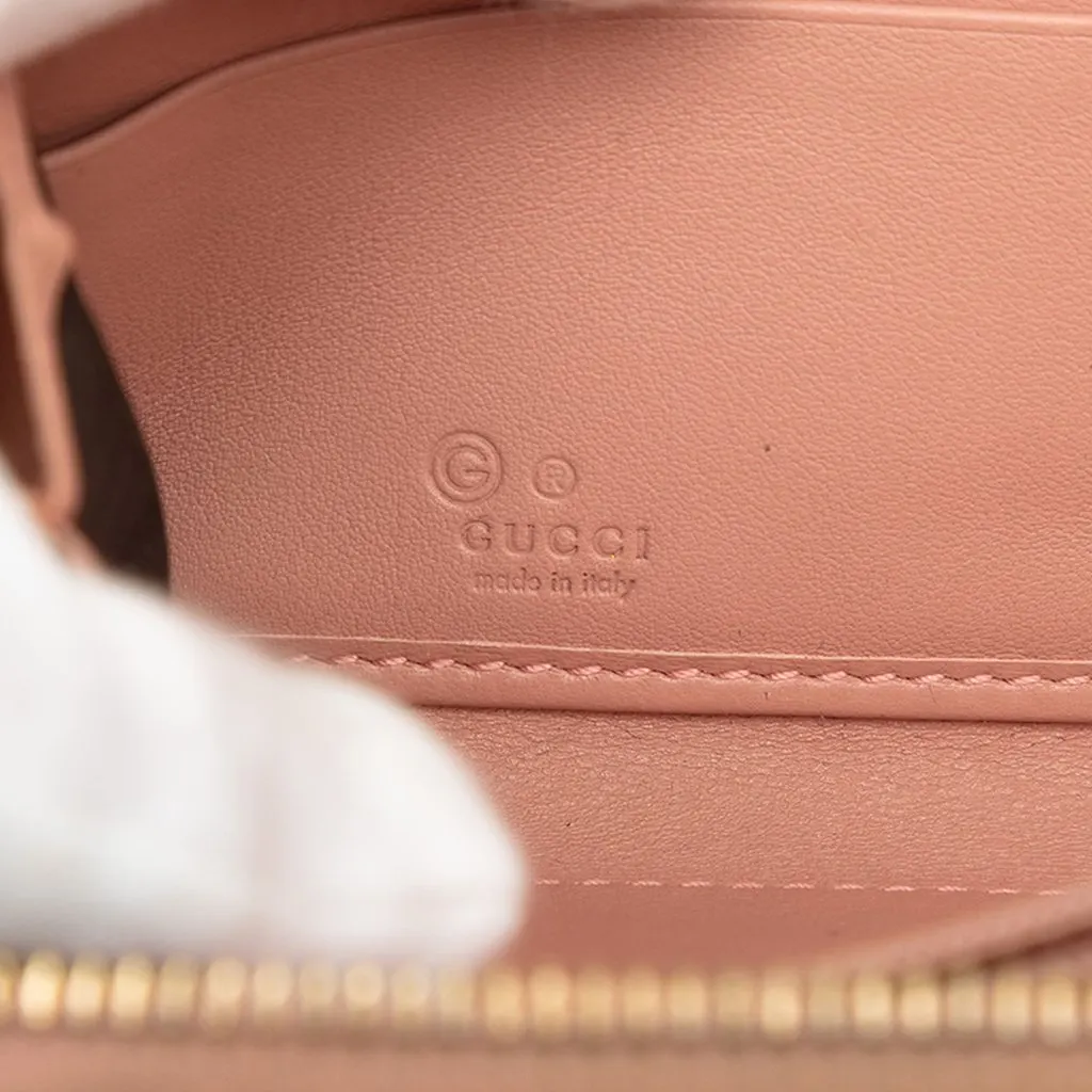 Gucci Microguccissima Zip Around Long Wallet Pink Leather Good - Box View