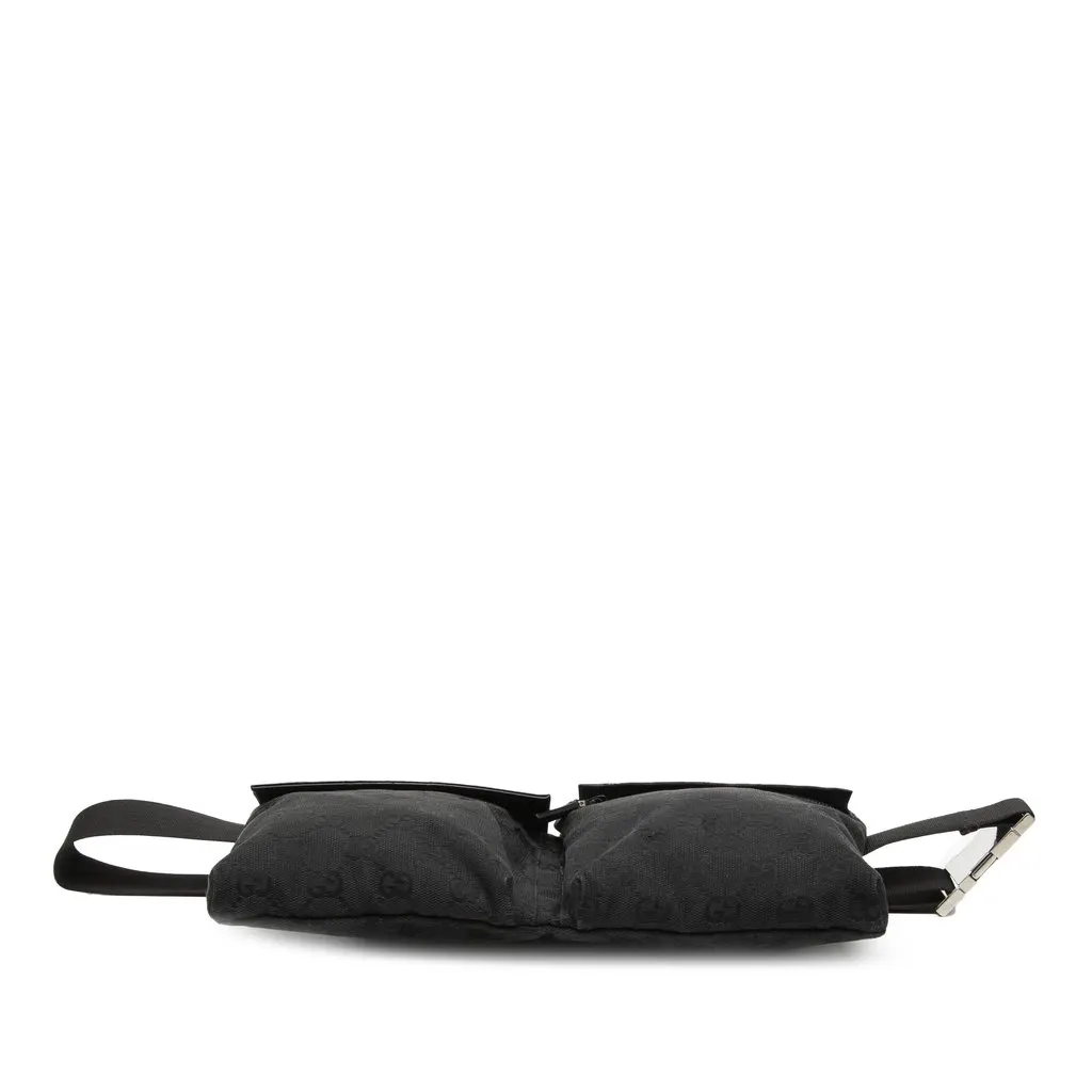 Gucci GG Canvas Double Pocket Belt Bag Black Very good - Inside View