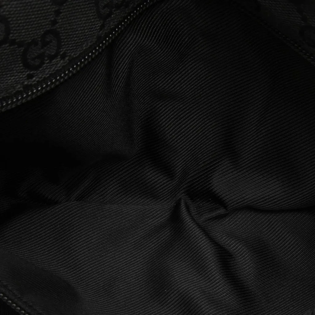 Gucci GG Canvas Double Pocket Belt Bag Black Very good - Model View
