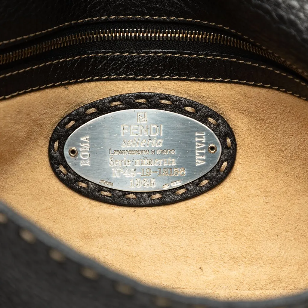 Fendi Leather Selleria Baguette Black Leather Good - Box View
