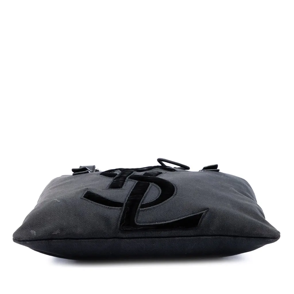 Saint Laurent Small Denim Monogram Kahala Tote Black Very good - Inside View