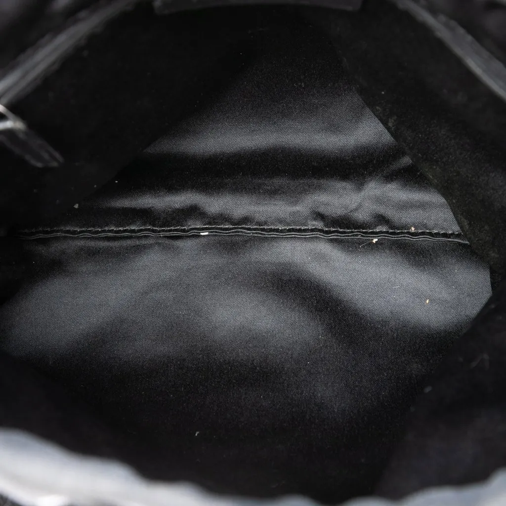 Saint Laurent Small Denim Monogram Kahala Tote Black Very good - Model View