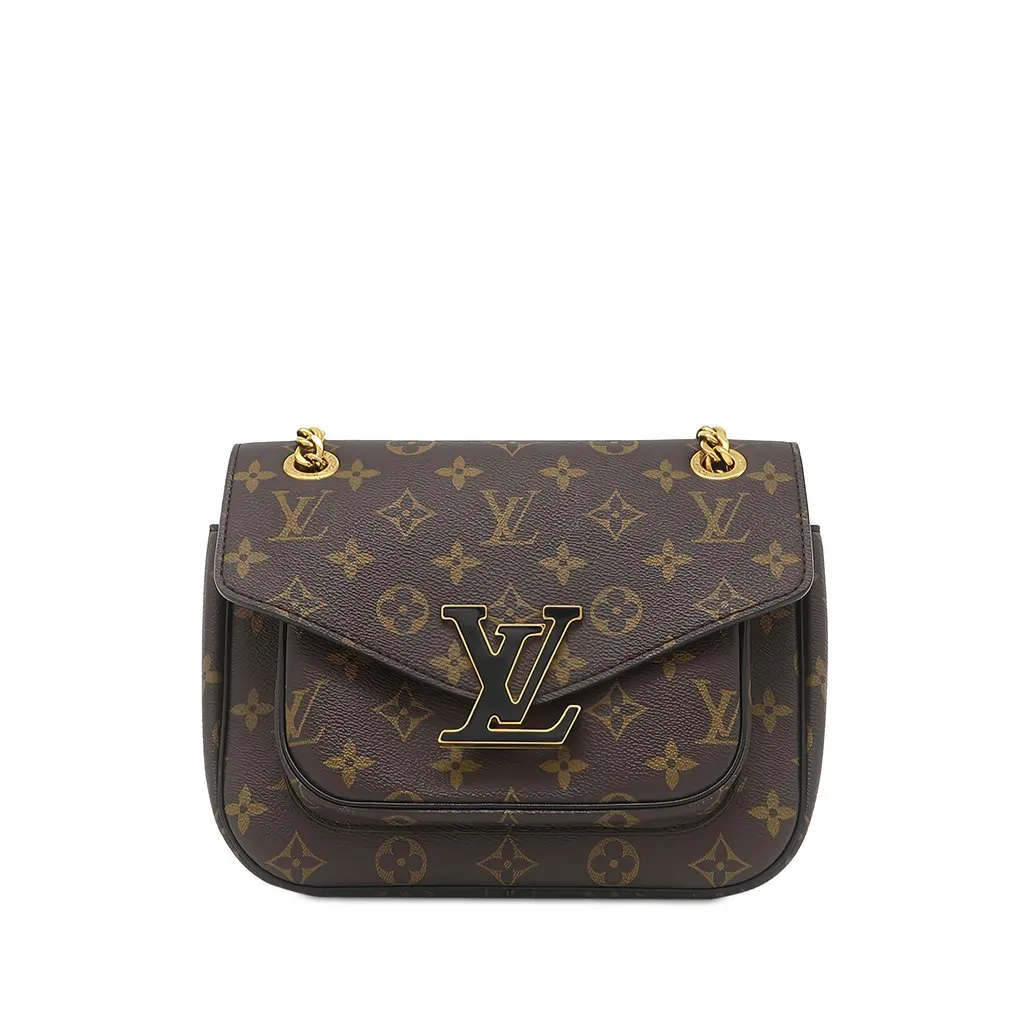Louis Vuitton Monogram Passy PM Brown Canvas Good - Front View