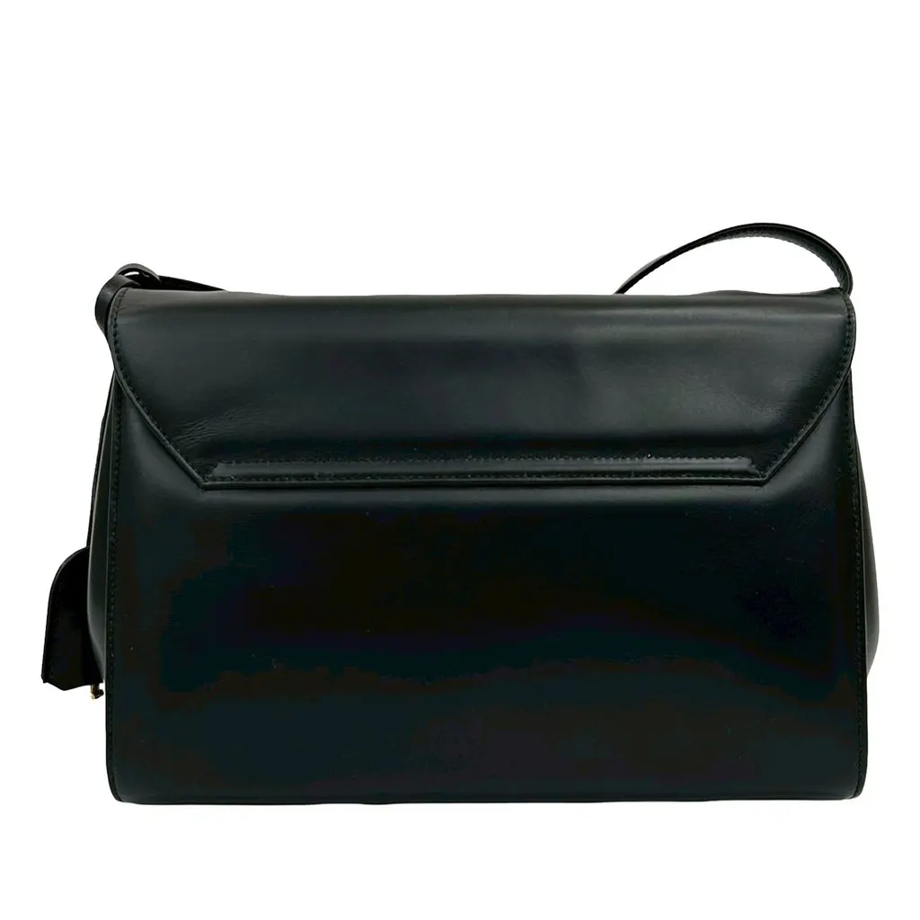 Gucci Smooth Calfskin Lady lock Crossbody Black Leather Good - Back View