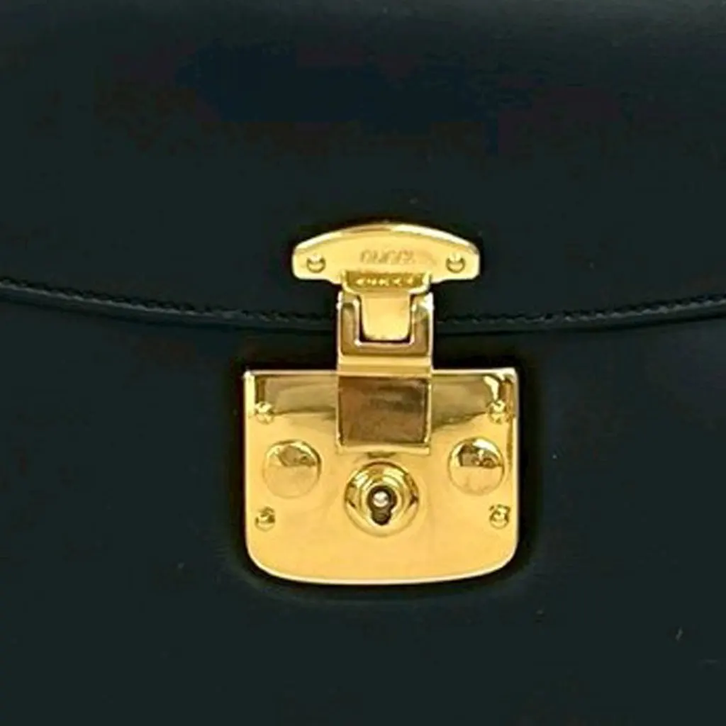 Gucci Smooth Calfskin Lady lock Crossbody Black Leather Good - Box View