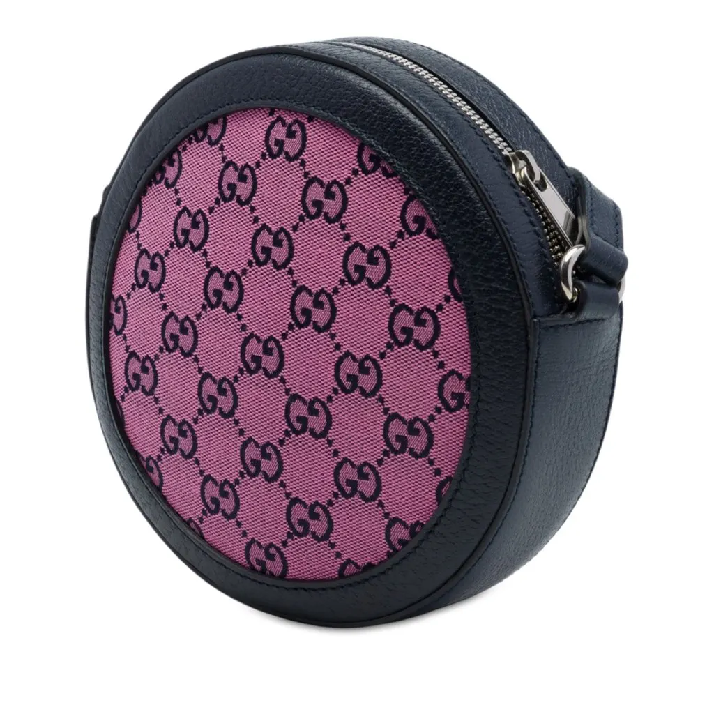 Gucci GG Canvas Retro Round Crossbody Pink Canvas Very good - Back View