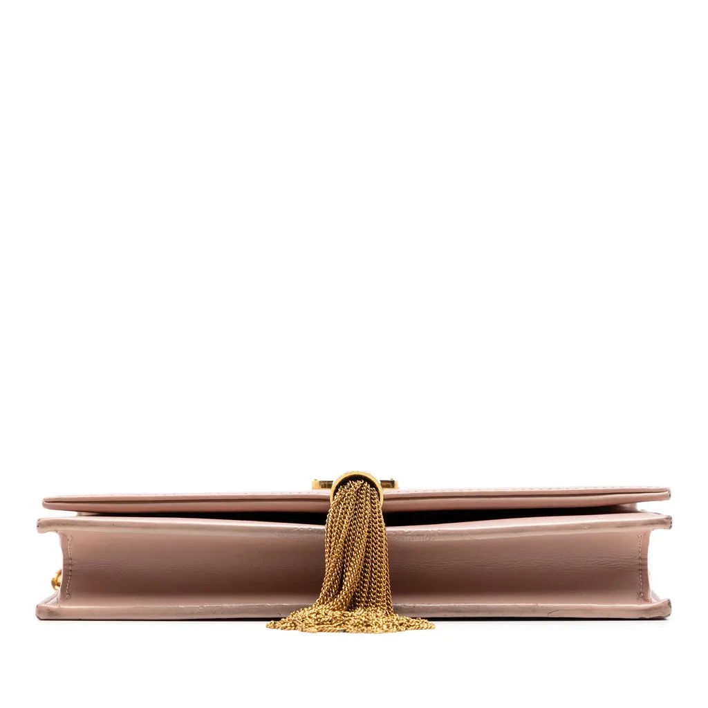 Saint Laurent Smooth Calfskin Monogram Kate Tassel Wallet on Chain Pink Leather Very good - Inside View