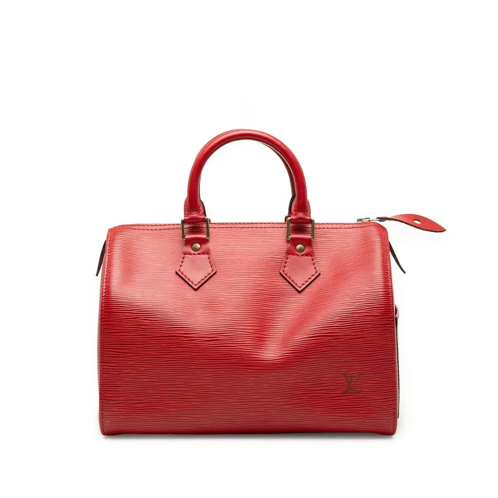 Louis Vuitton Epi Speedy 25 Red Leather Very good - Front View