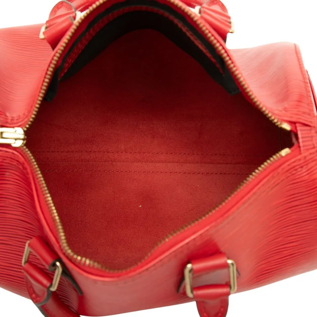 Louis Vuitton Epi Speedy 25 Red Leather Very good - Model View