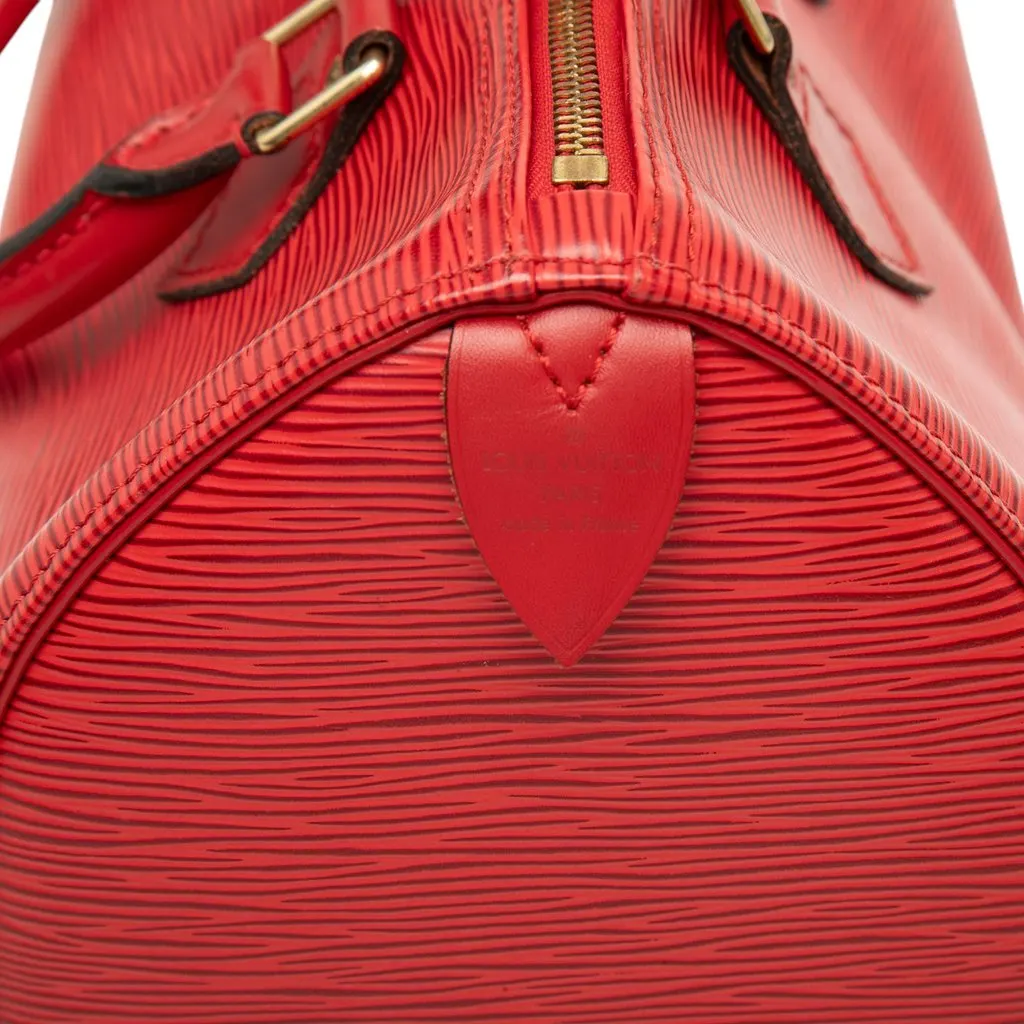Louis Vuitton Epi Speedy 25 Red Leather Very good - Box View