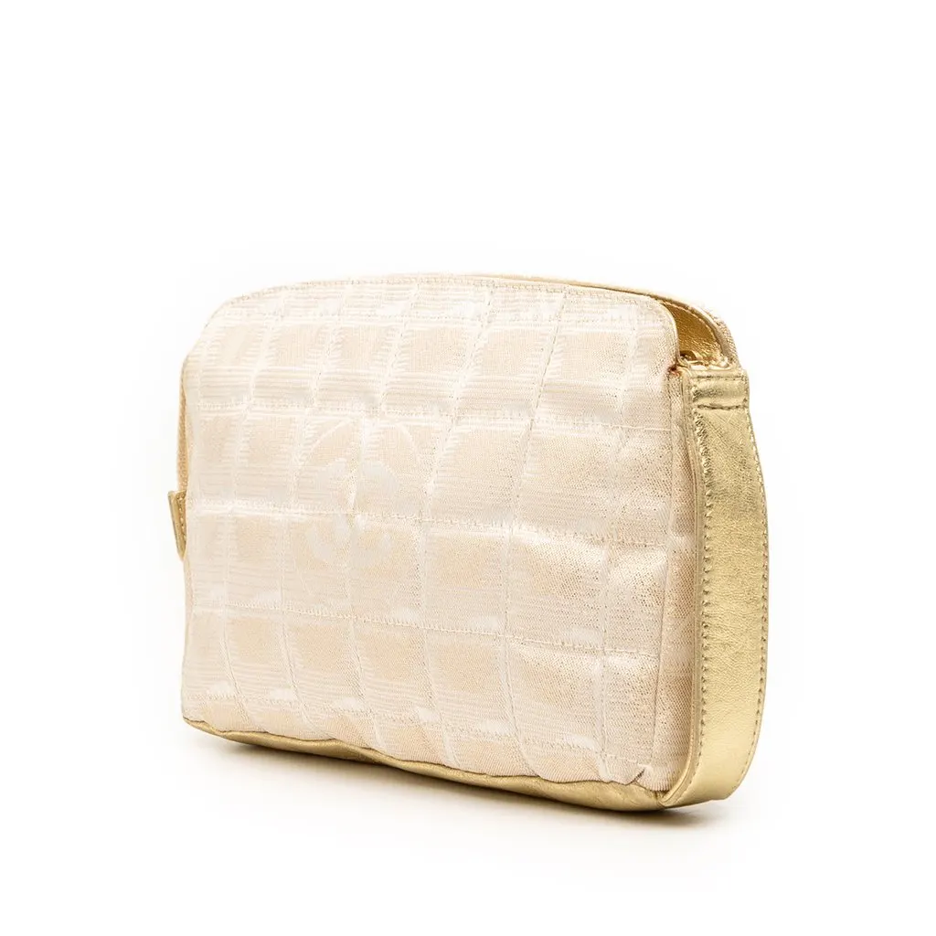 Chanel New Travel Line Canvas Pouch Beige Very good - Back View