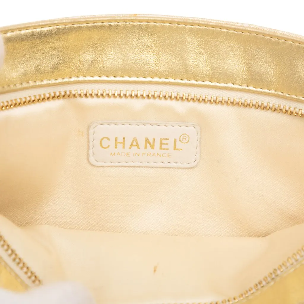 Chanel New Travel Line Canvas Pouch Beige Very good - Box View