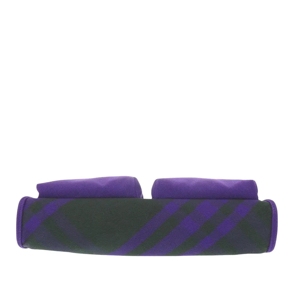 Burberry Supernova Check Canvas Clutch Purple Very good - Inside View