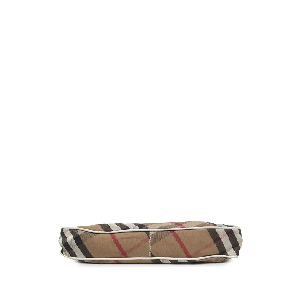 Burberry Supernova Check Canvas Handbag Brown Canvas Good - Inside View