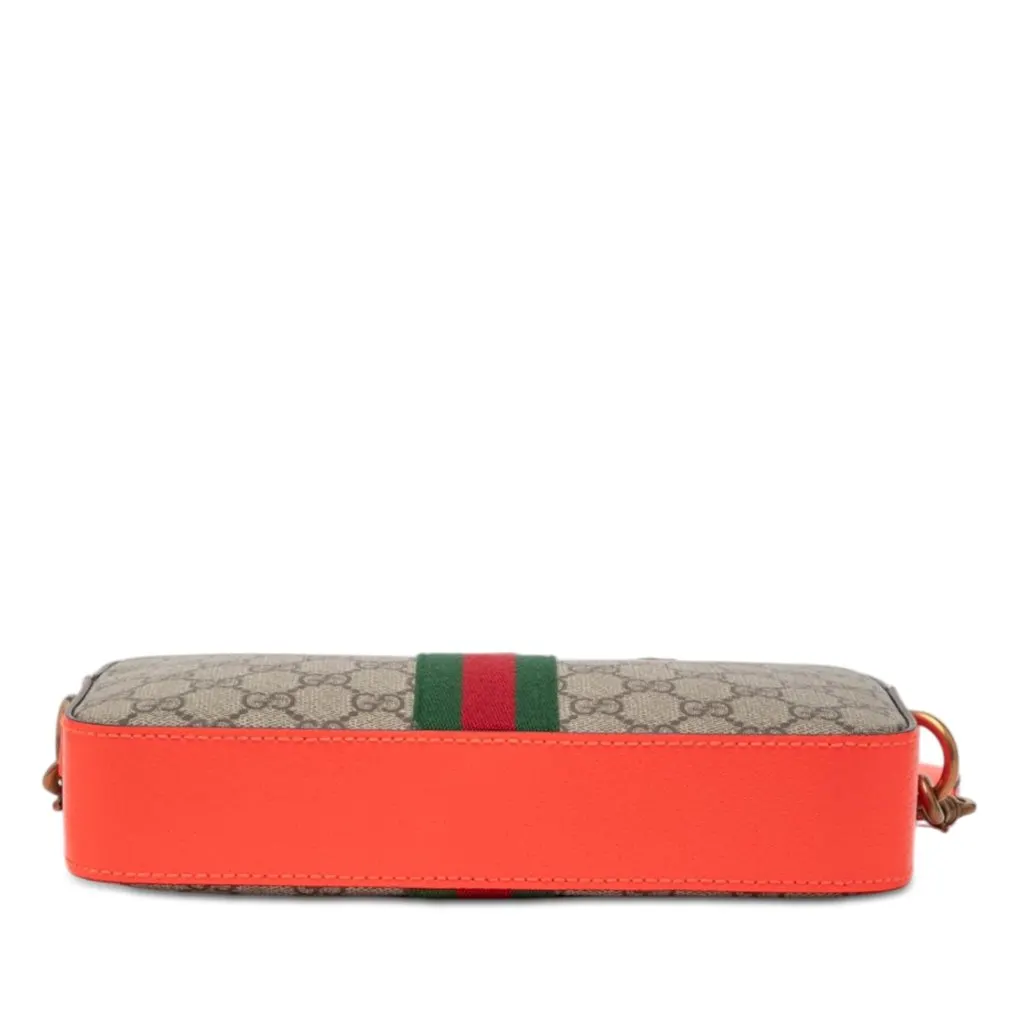 Gucci Small GG Supreme Web Ophidia Crossbody Beige Very good - Inside View
